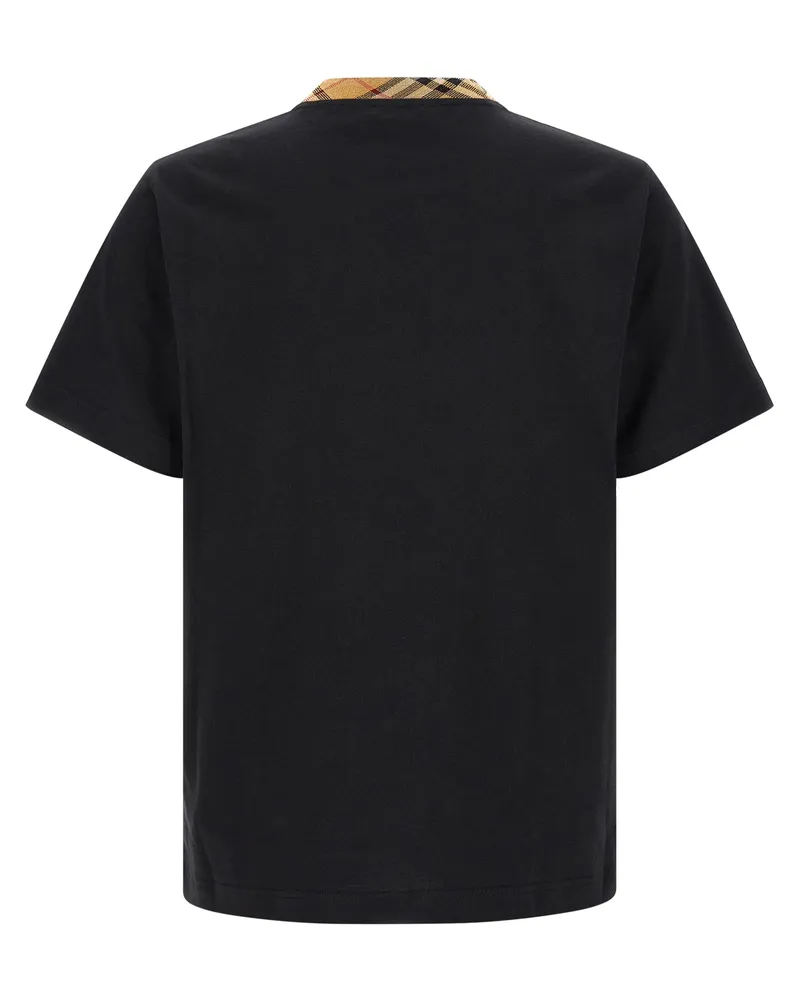Burberry Men's Beige Cotton T-Shirt Black