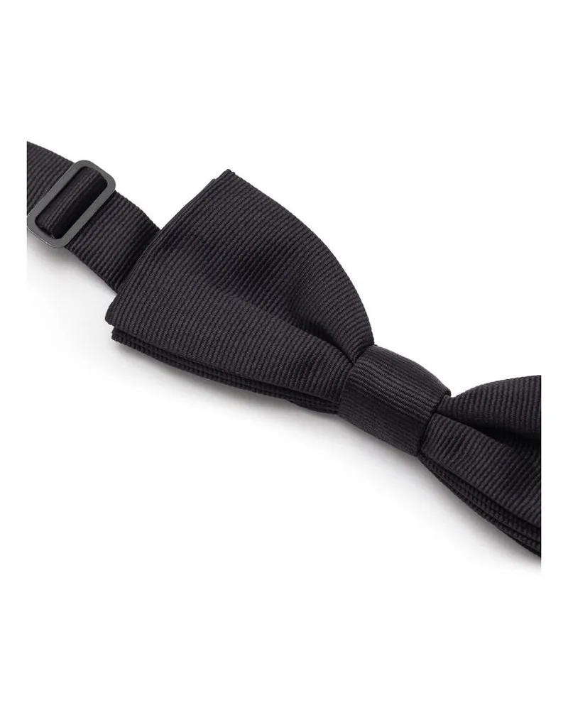 Dolce & Gabbana Men's Black Silk Bowtie Accessory Black