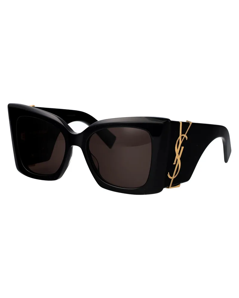 Saint Laurent Women's Sunglasses Slm119 Blaze Black Acetate Black-Black-Black Black/black/black Black