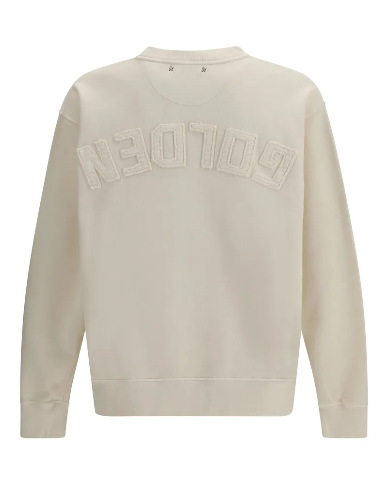Golden Goose Men Sweatshirt Jersey Capsule Heritage White Cotton Sweatshirts Sweater White