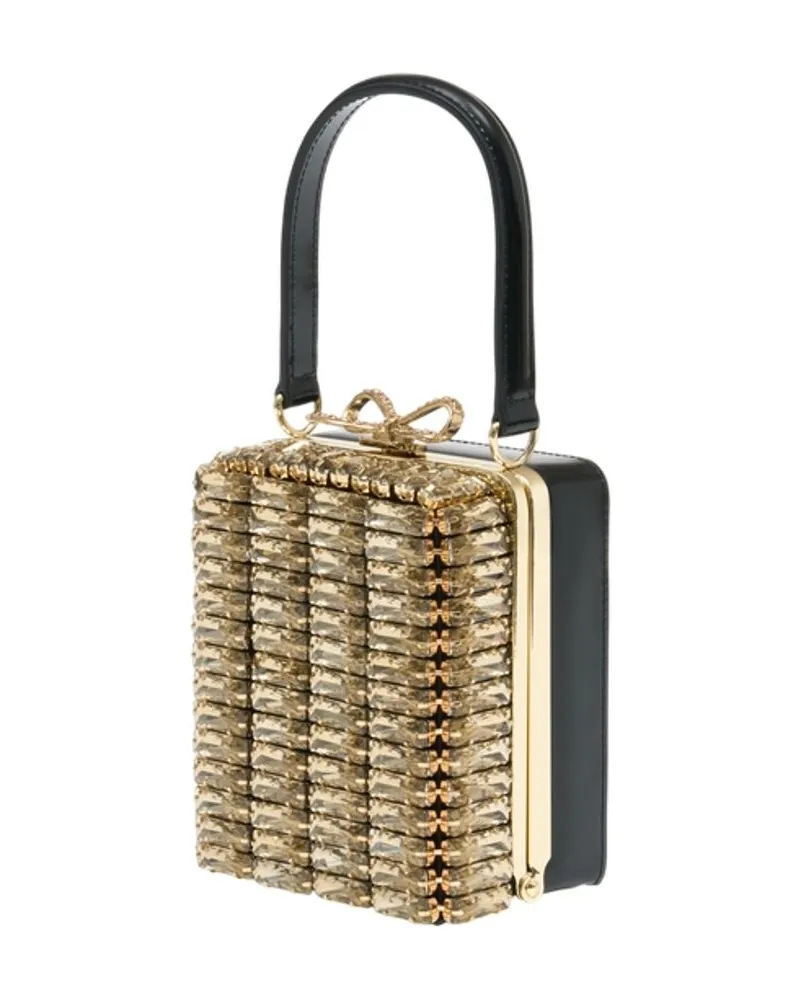 Self-Portrait Women's Micro Bag - Self Portrait Metal Gold Handbags-Purses Gold