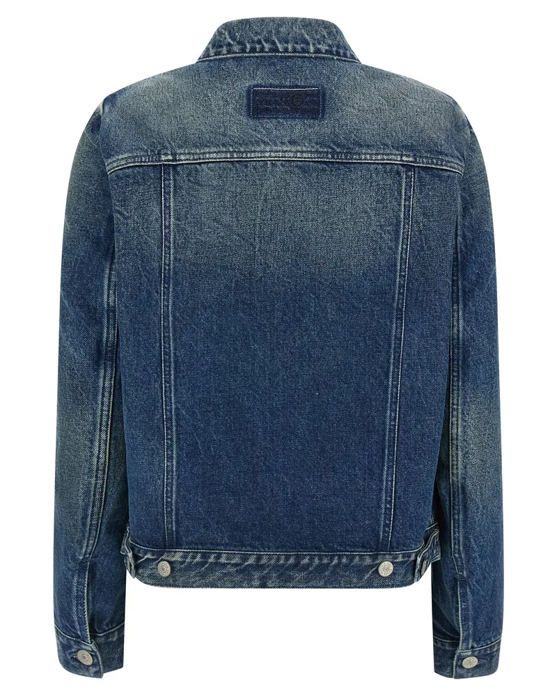 Maison Margiela Women's Blue Cotton Denim Jacket Clothing Blue