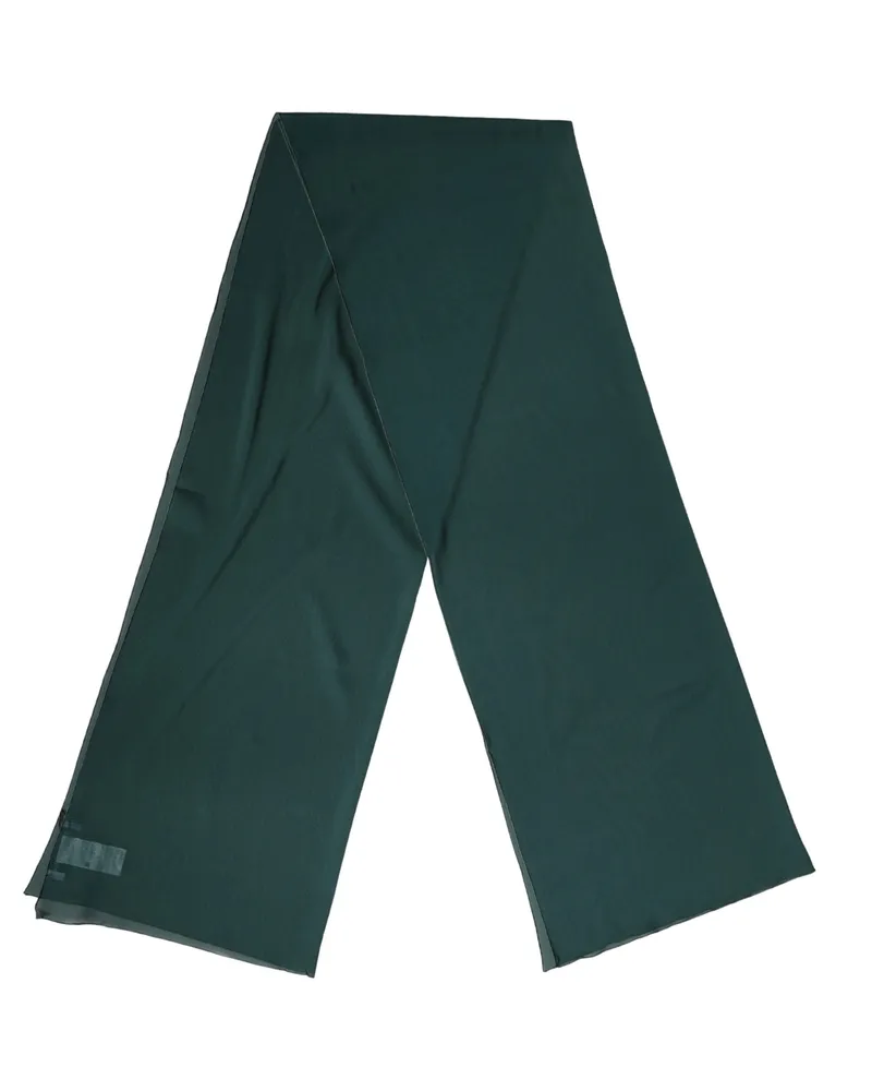 Dolce & Gabbana Women's Dark Green Silk Neck Wrap Shawl Stole 200cm X 64c Scarf Elastane Green
