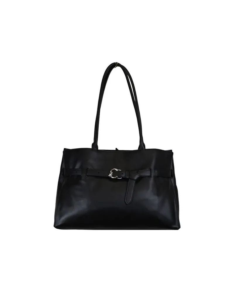 Coccinelle Women's Shopping Bag Black Bovine Leather - Shopper-Bags Black