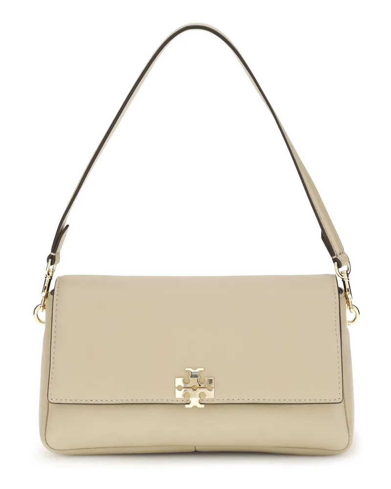 Tory Burch Women's Shoulder Bag Charlie Soft Cement Calf Leather Beige