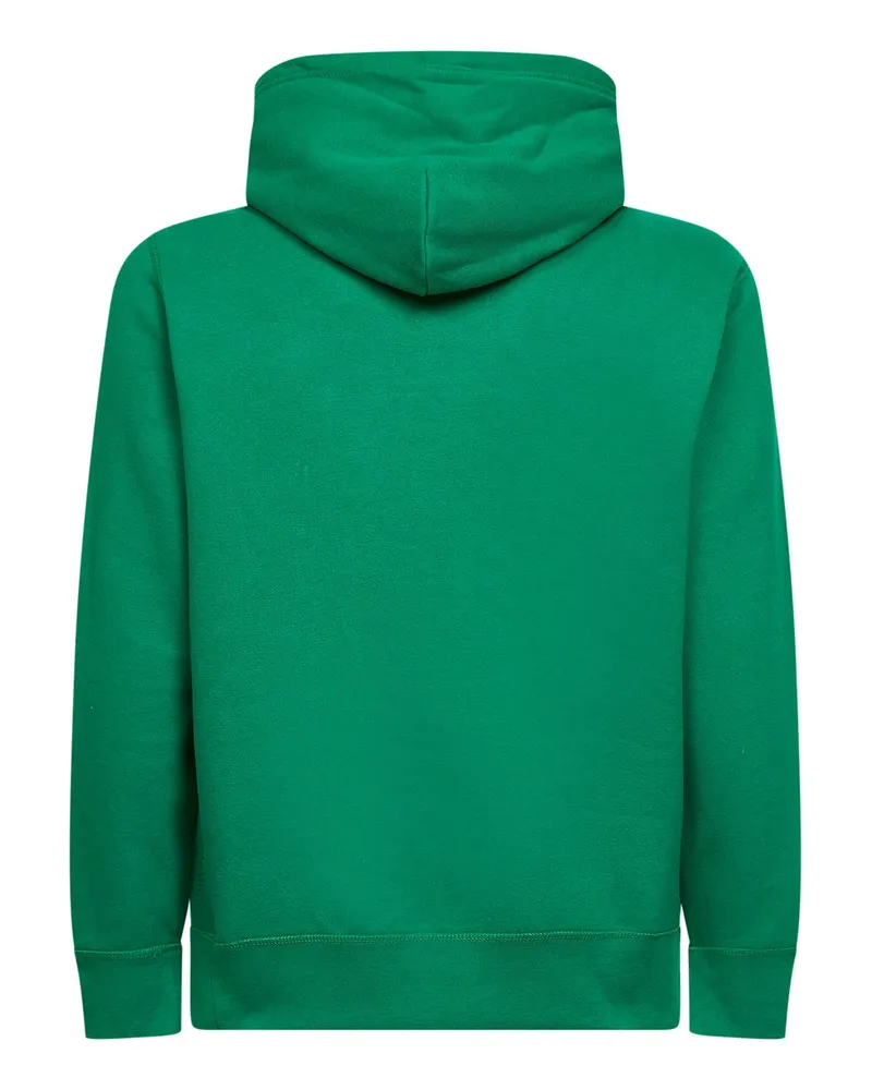 Ralph Lauren Men's Hoodie Billiard Green Cotton Blend Sweatshirts Sweater Green