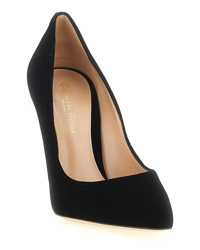 Gianvito Rossi Velvet Pump — Black Black