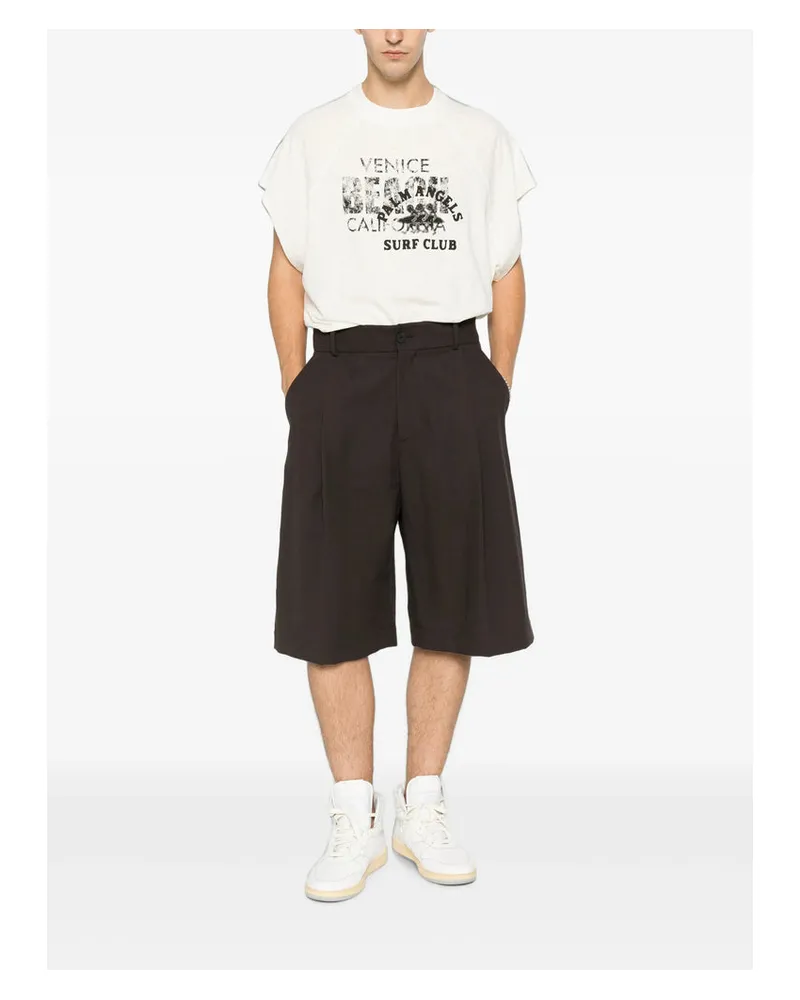 Palm Angels Graphic Print Cotton T-Shirt — White White