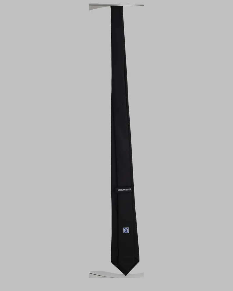 Giorgio Armani Men's Silk Tie Black Ties & Bow Black