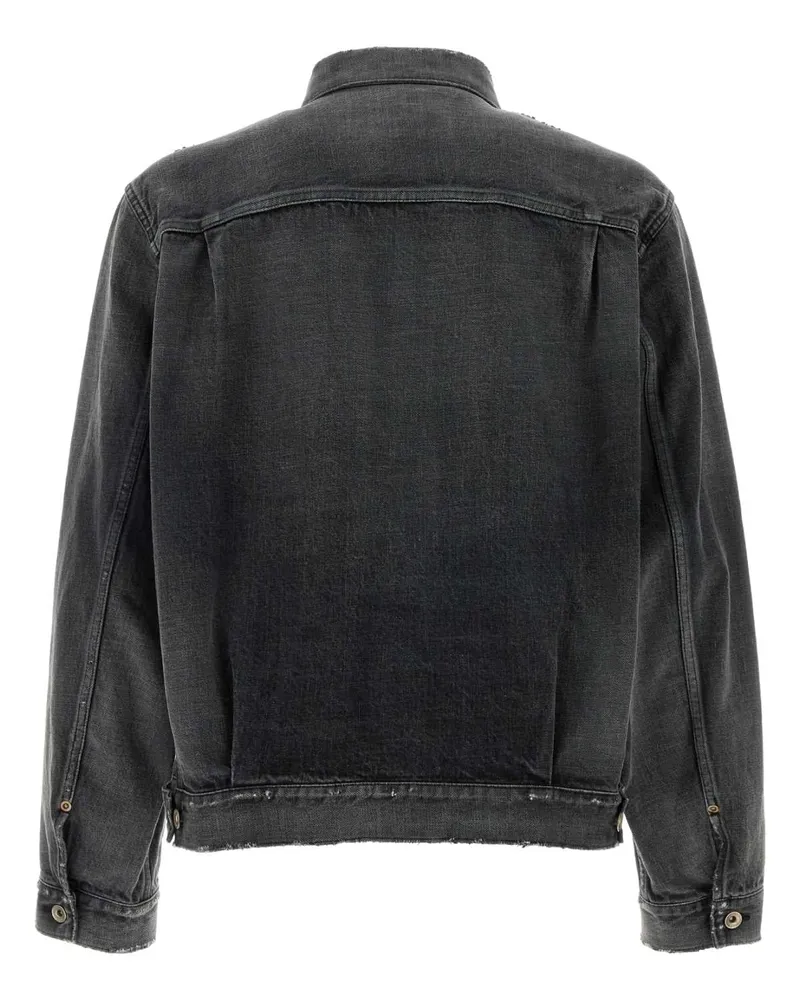Sacai Denim Jacket — Black Black