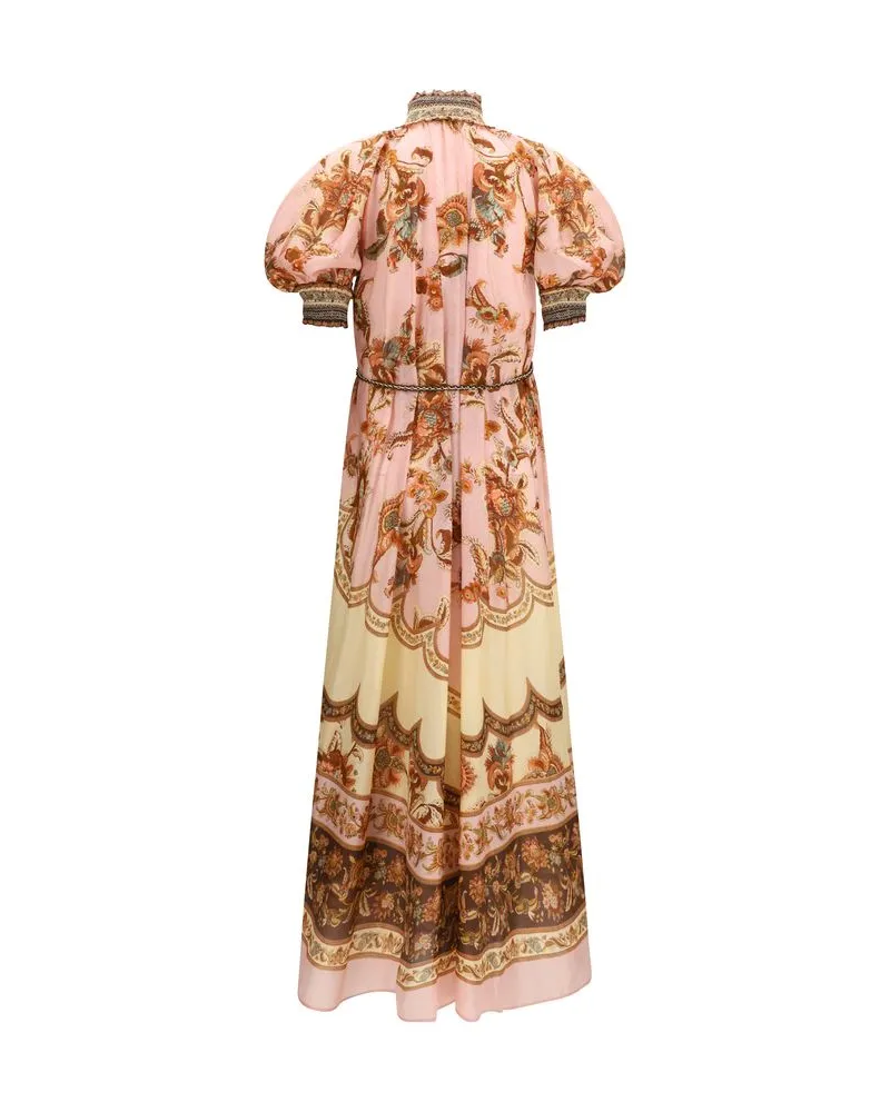Zimmermann Women's Multicolor Silk Casual Dress Pink
