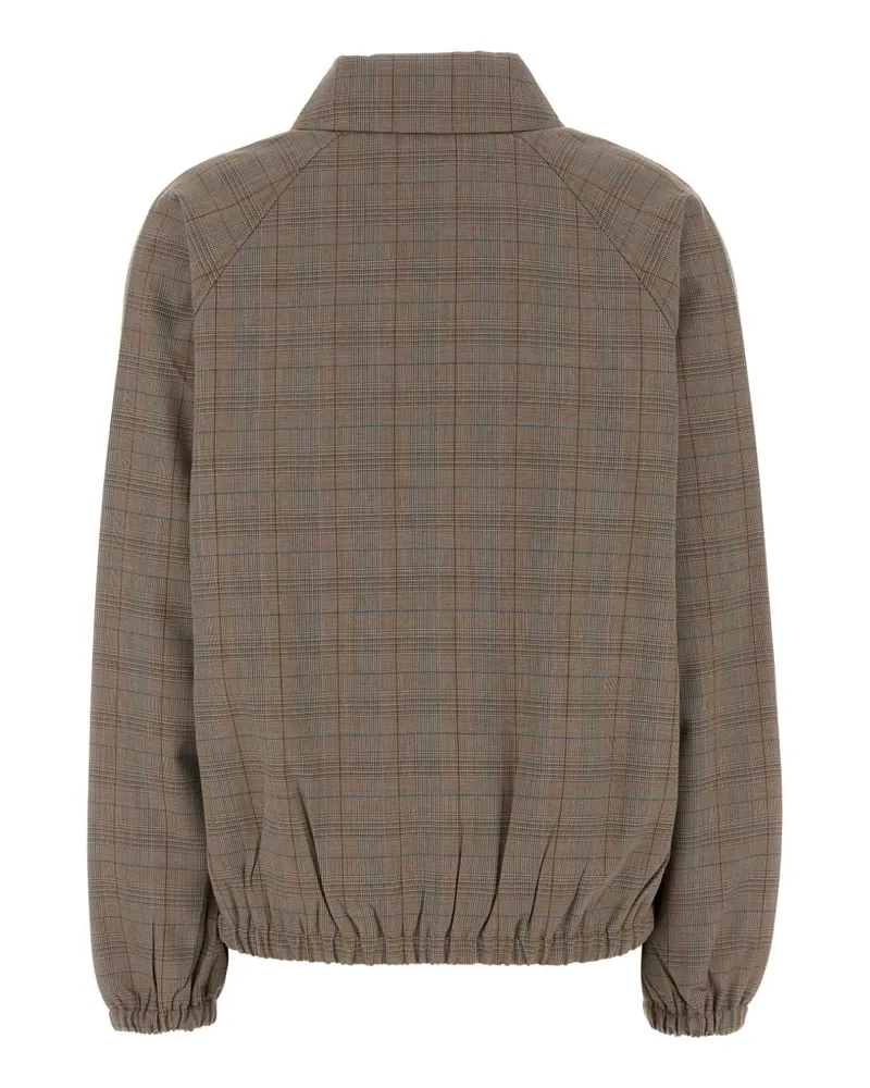 Miu Miu Women's Giubbotti Tabacco Wool Giubbini Jacket Brown