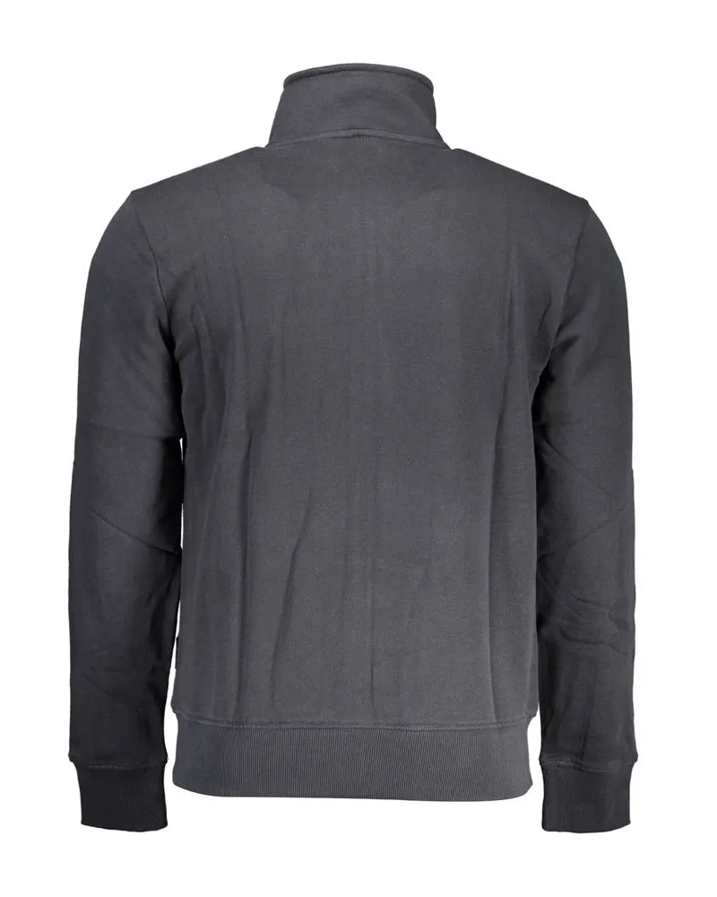 Napapijri Logo-Embroidered Cotton Sweatshirt — Black Black