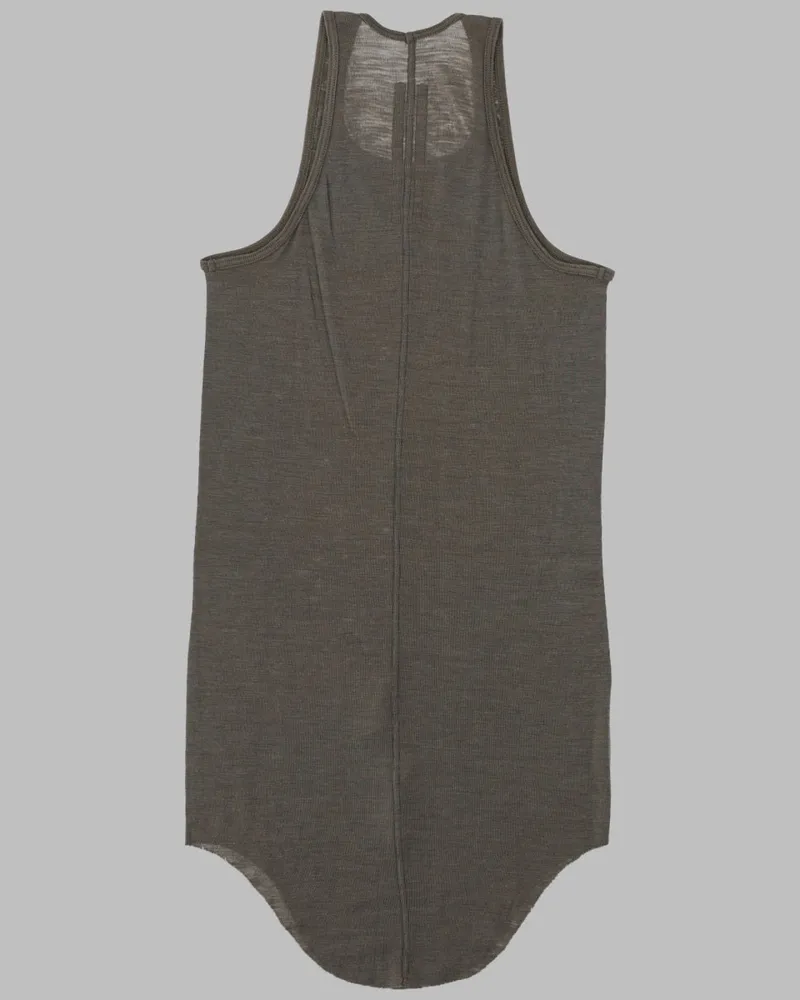 Rick Owens Basic Rib Tank Top — Beige Beige
