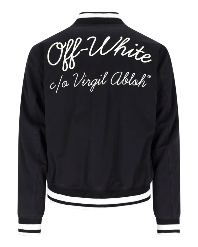 OFF-WHITE Men's Jackets Black Cotton Black