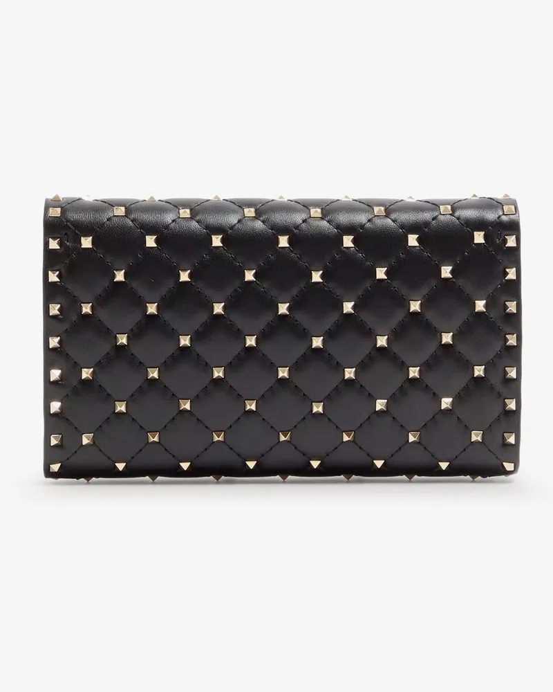 Valentino Garavani Women's Shoulder Bag Rockstud Spike Leather Black Black