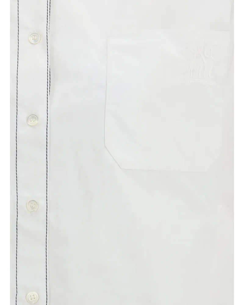 Marni Women's Cropped Long-Sleeve Shirt Lily White Cotton White