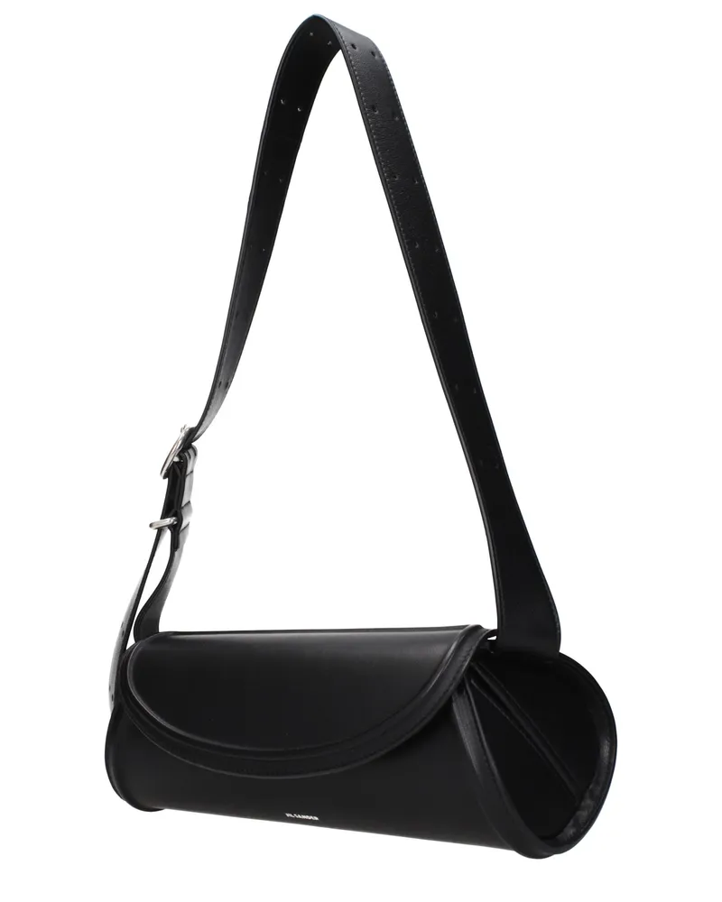 Jil Sander Women's Black Leather Crossbody Bag Black