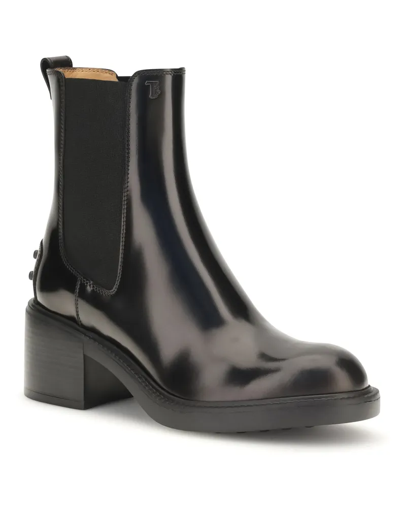 TOD'S Calf Leather Chelsea Boot — Black Black