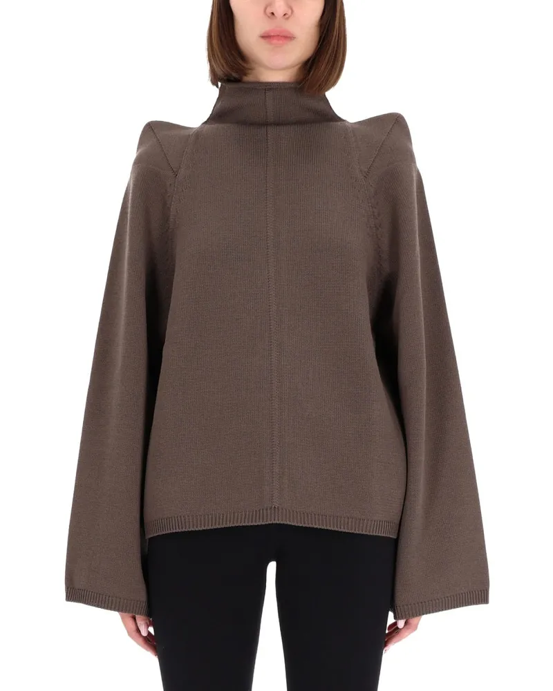 Rick Owens Wool Sweater — Gray Gray