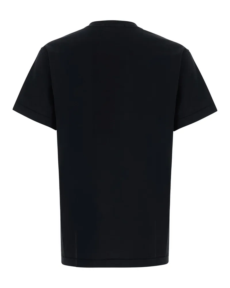 Stone Island Men's Crew Neck T-Shirt Black Cotton T-Shirts And Polos Black