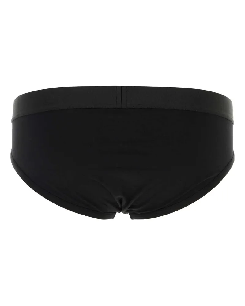 Dsquared2 Men's Black Stretch Cotton Brief Exterior: Elastane Costumi Da Bagno Black