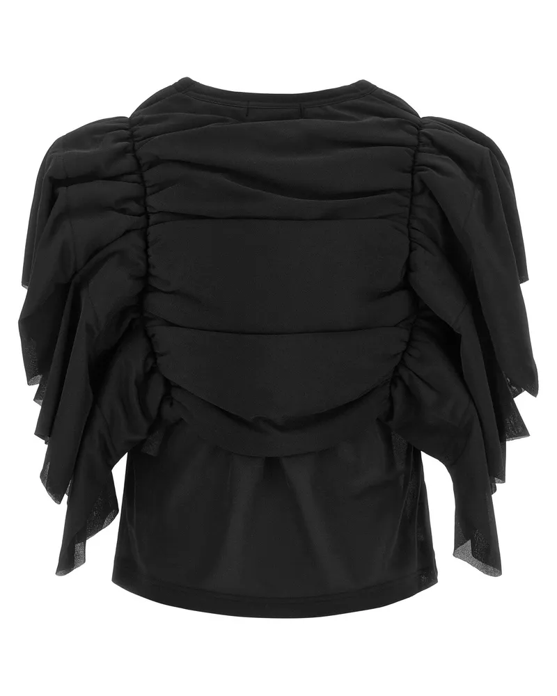 Comme des Garçons Ruffled Architectural Blouse — Black Black