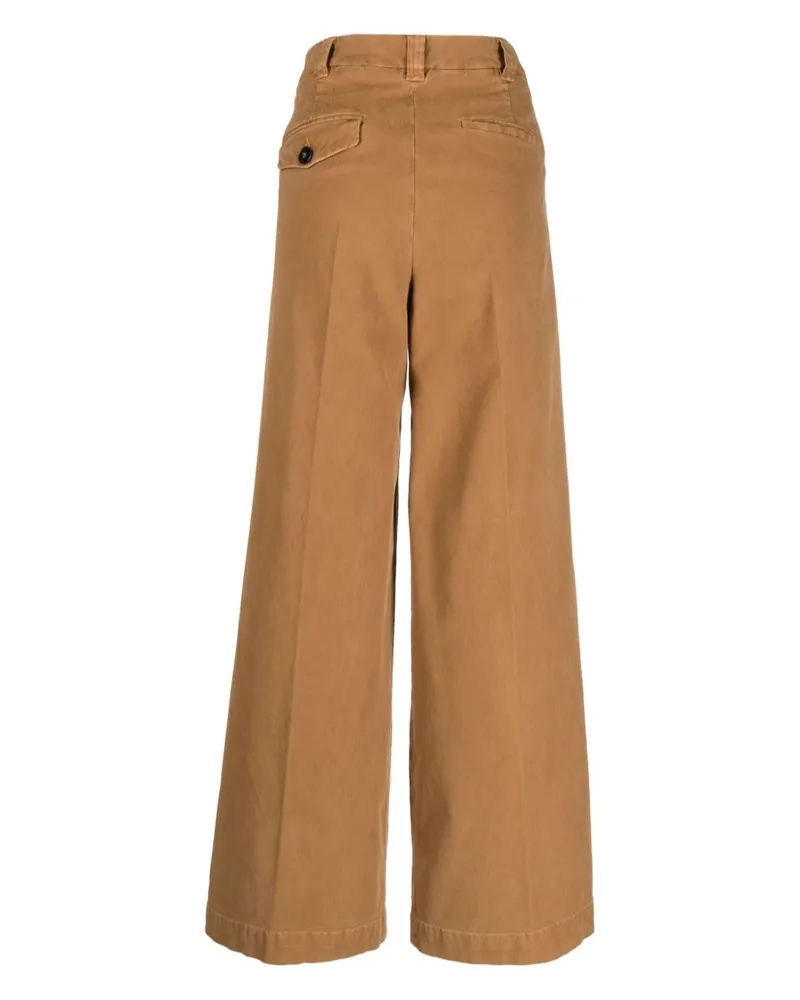 Gabriele Pasini Wide-Leg Cotton Trousers — Camel Camel