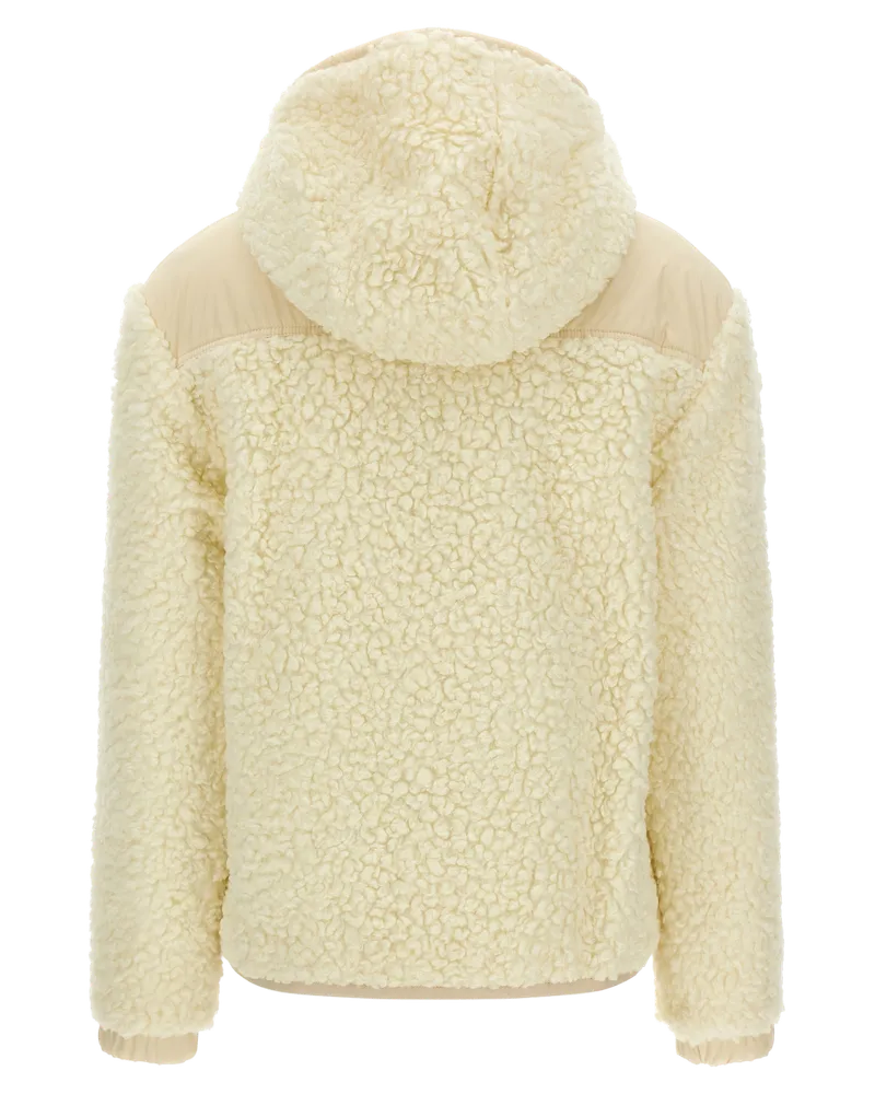 Moncler Reversible Teddy & Quilted Down Jacket — Beige Beige