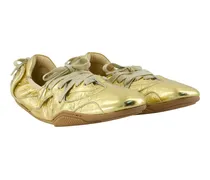 Women's Flat Gold Lambskin
