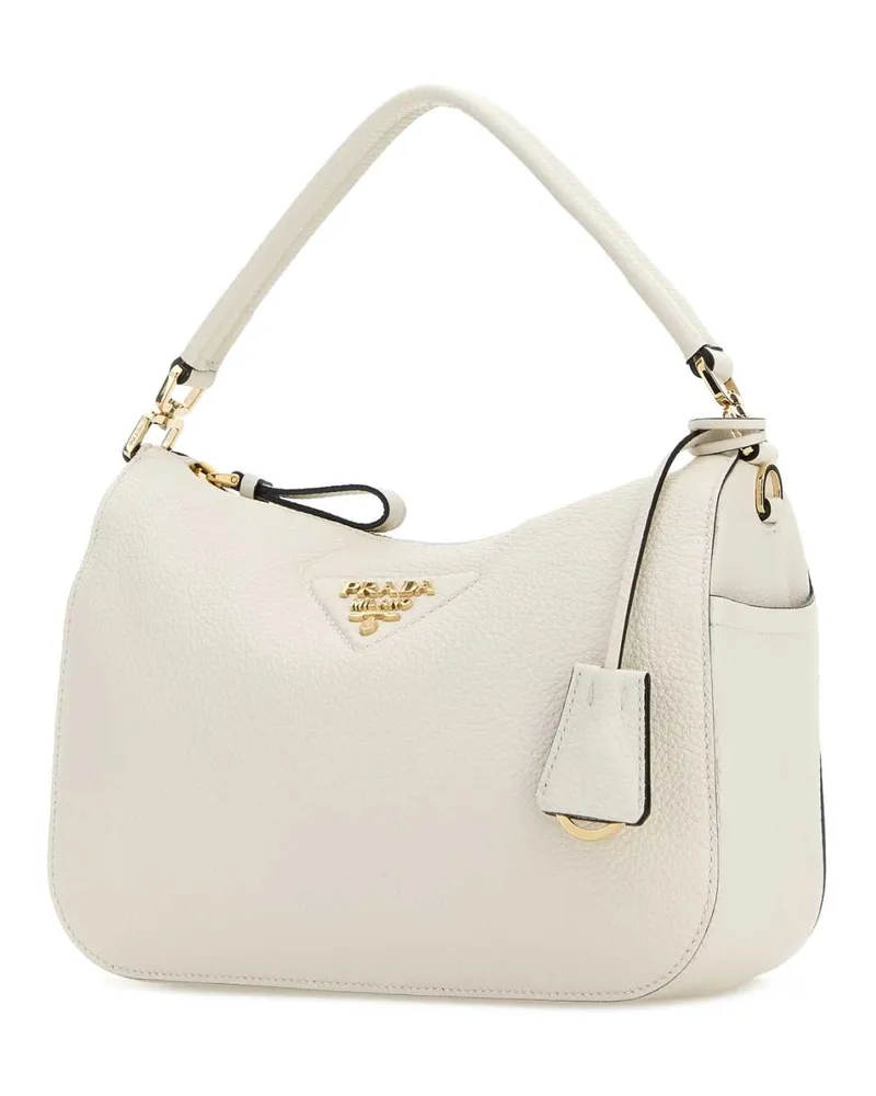 Prada Women's Ivory Leather Small Handbag Bianco 1 N Borse A Mano Bag White