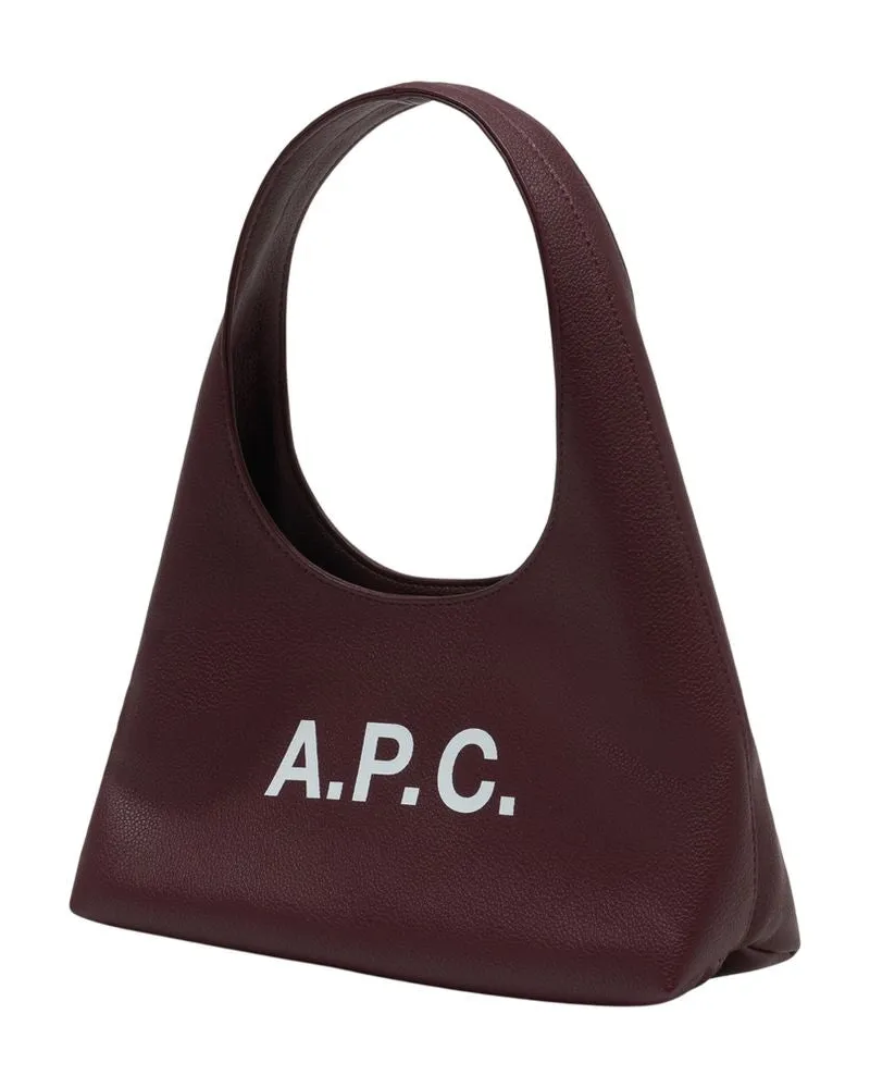 A.P.C. Women's Baby Ninon Shoulder Bag Burgundy Synthetic Burgundy