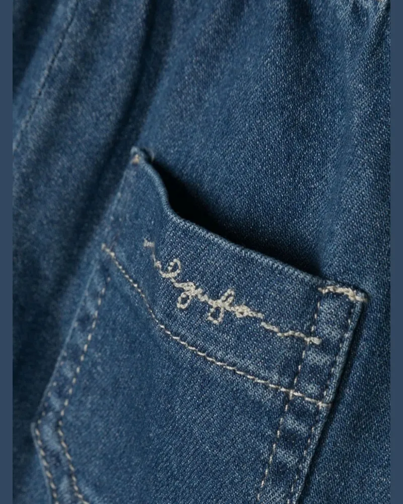 Il Gufo Cotton-Blend Shorts — Blue Blue