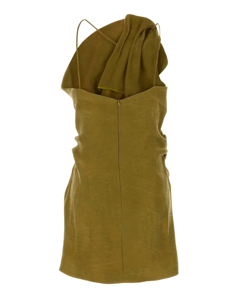 Magda Butrym Silk with Rosette Detail Dress — Green Green