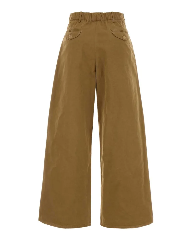 Jil Sander 216 Exterior: Cotton Pantaloni Trousers Brown