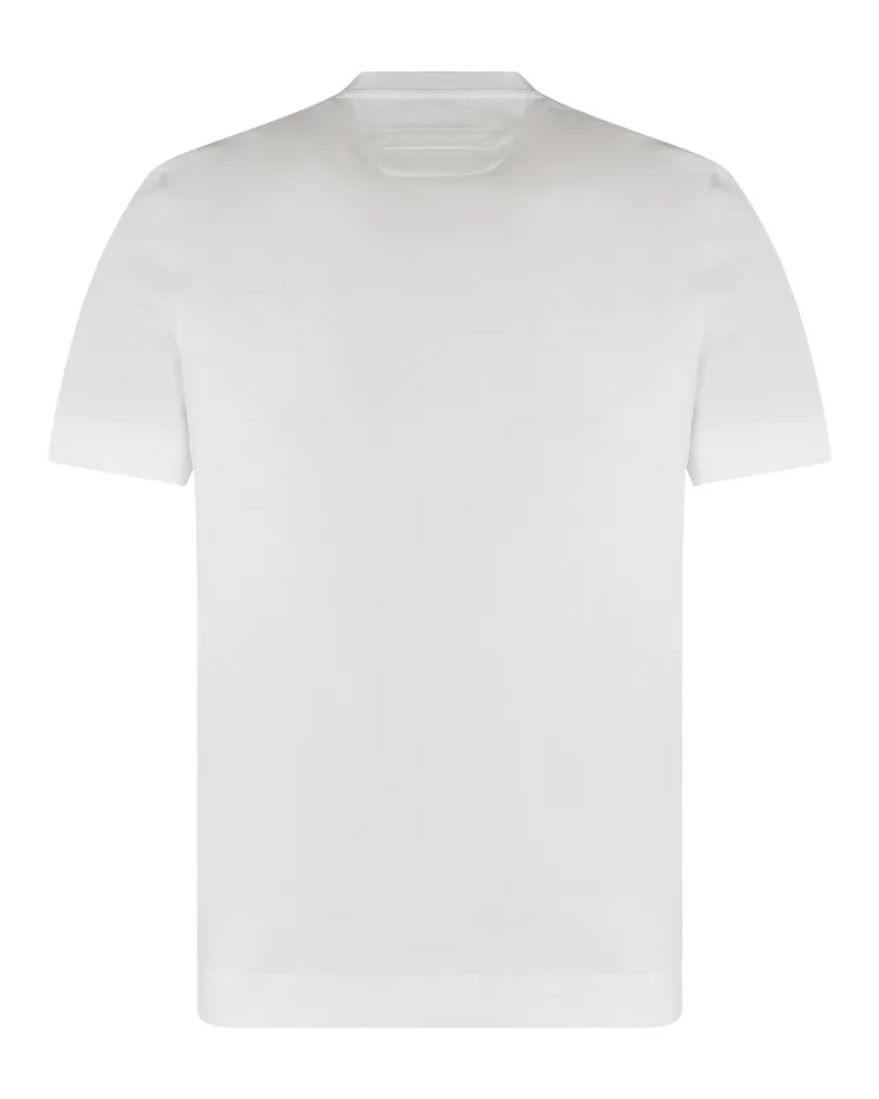 Ermenegildo Zegna Men's Crew Neck Cotton T-Shirt White T-Shirts And Polos White