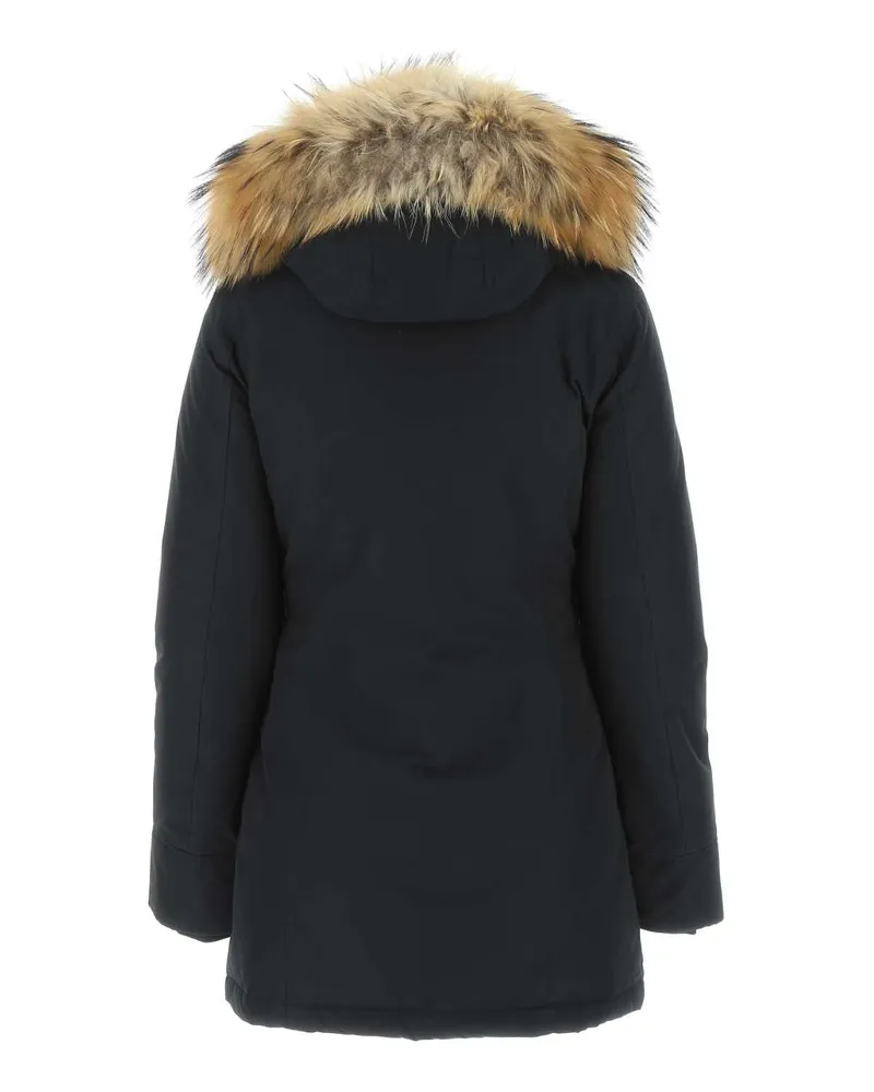 Woolrich Women's Navy Blue Cotton Blend Arctic Parka Dkn Polyamide Cappotti Black