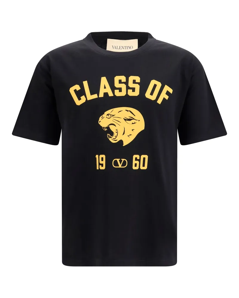 Valentino Garavani Panther Print T-Shirt — Black Black