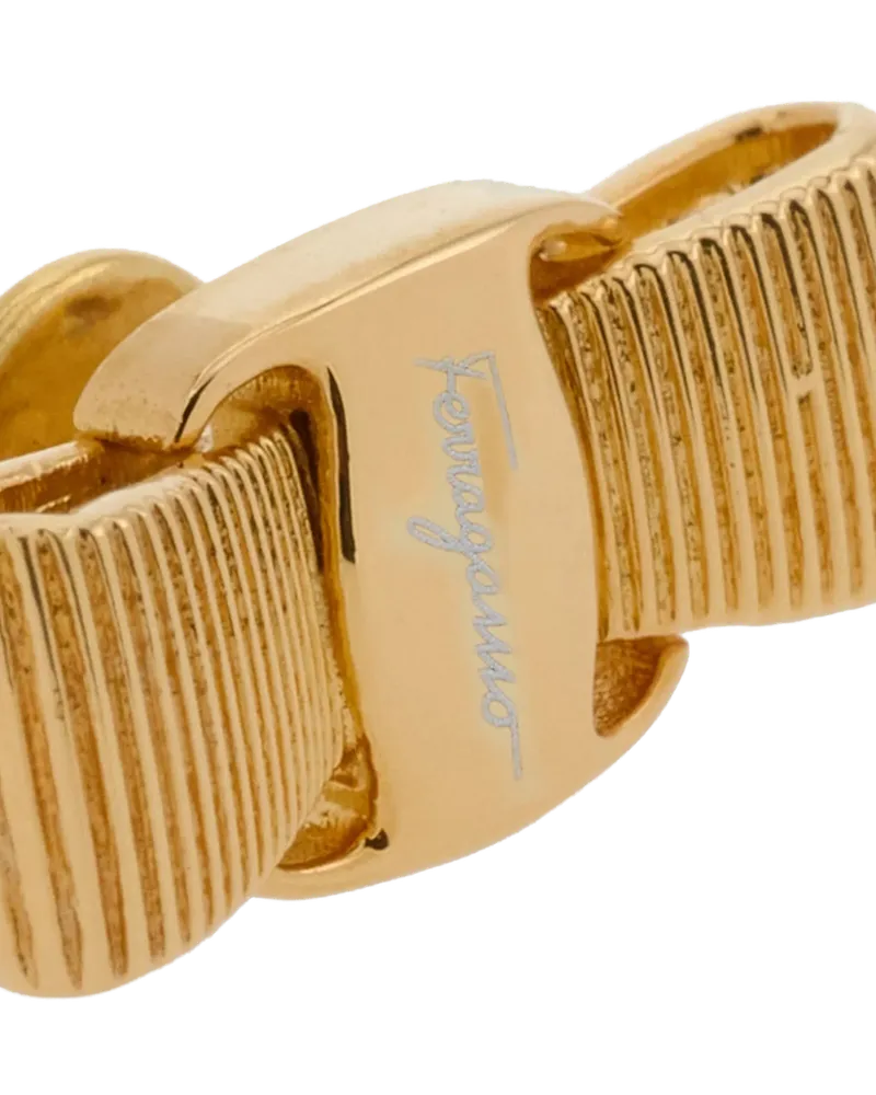 Ferragamo Fiocco Vara Earrings — Gold Gold