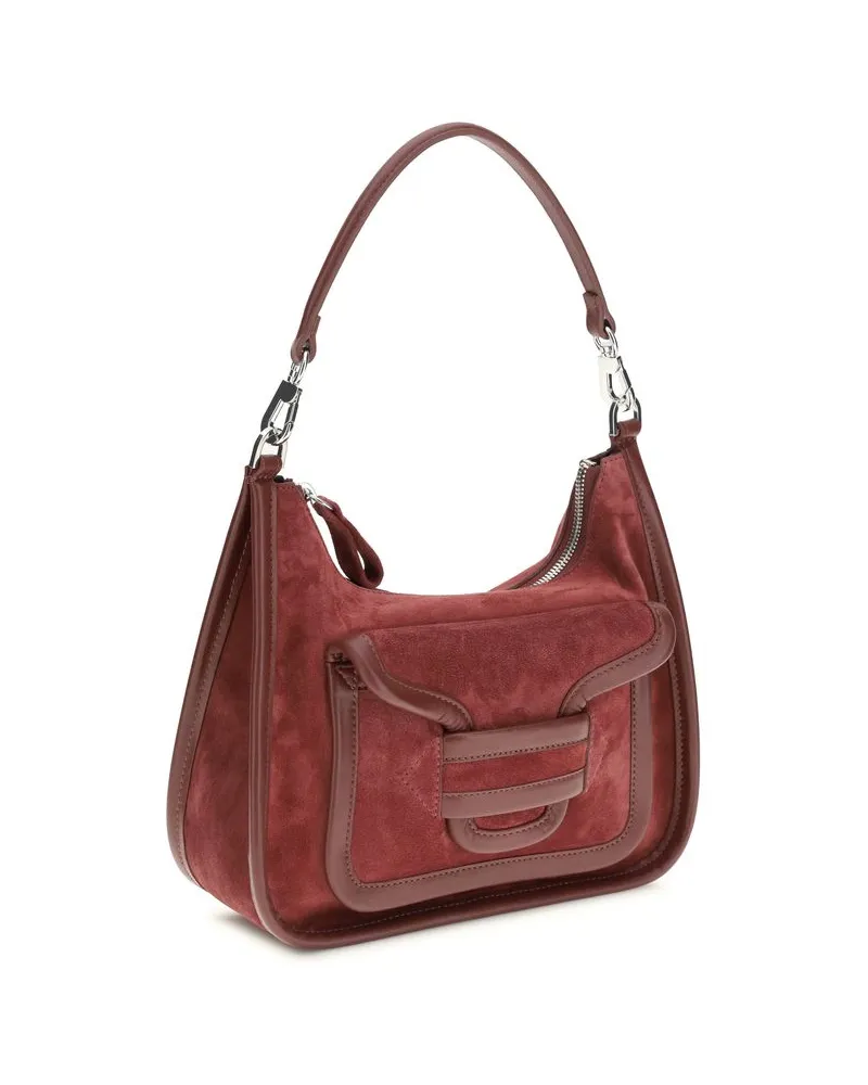 Pierre Hardy Women's Bordeaux Calf Leather Bos Taurus Shoulder Bag Red
