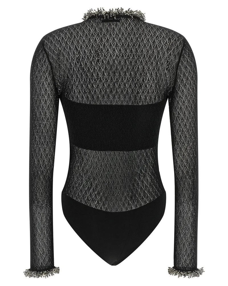 Self-Portrait Bodysuit — Black Black