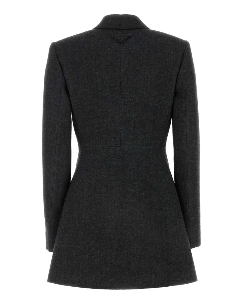 Prada Women's Double-Breasted Wool Blazer Gray Blazers Gray