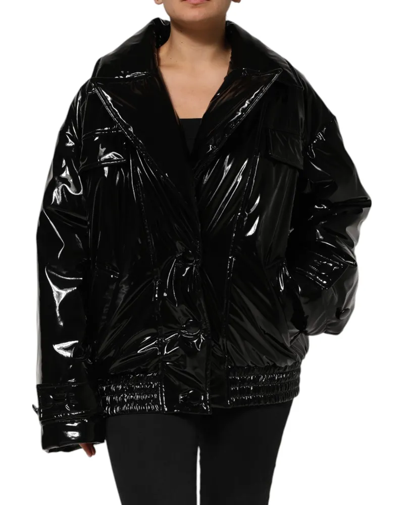 Dolce & Gabbana Quilted Polyester Puffer Jacket — Black Black