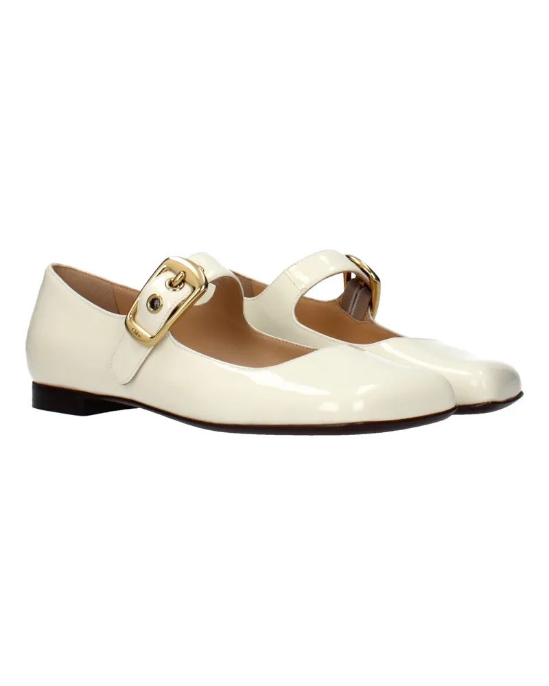 Chloé Women's Beige Leather Ballet Flats Beige