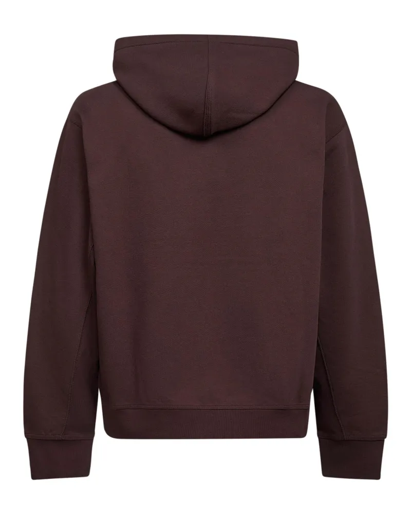Carhartt WIP Men's Brown Hooded Zip-Up Hoodie Cotton Sweatshirts Sweater Brown
