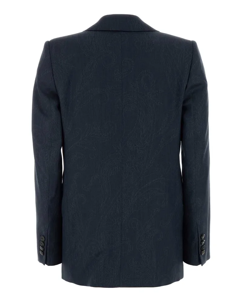 Etro Women's Blue Wool Blazer B0112 Giacche E Gilet Jacket Navy
