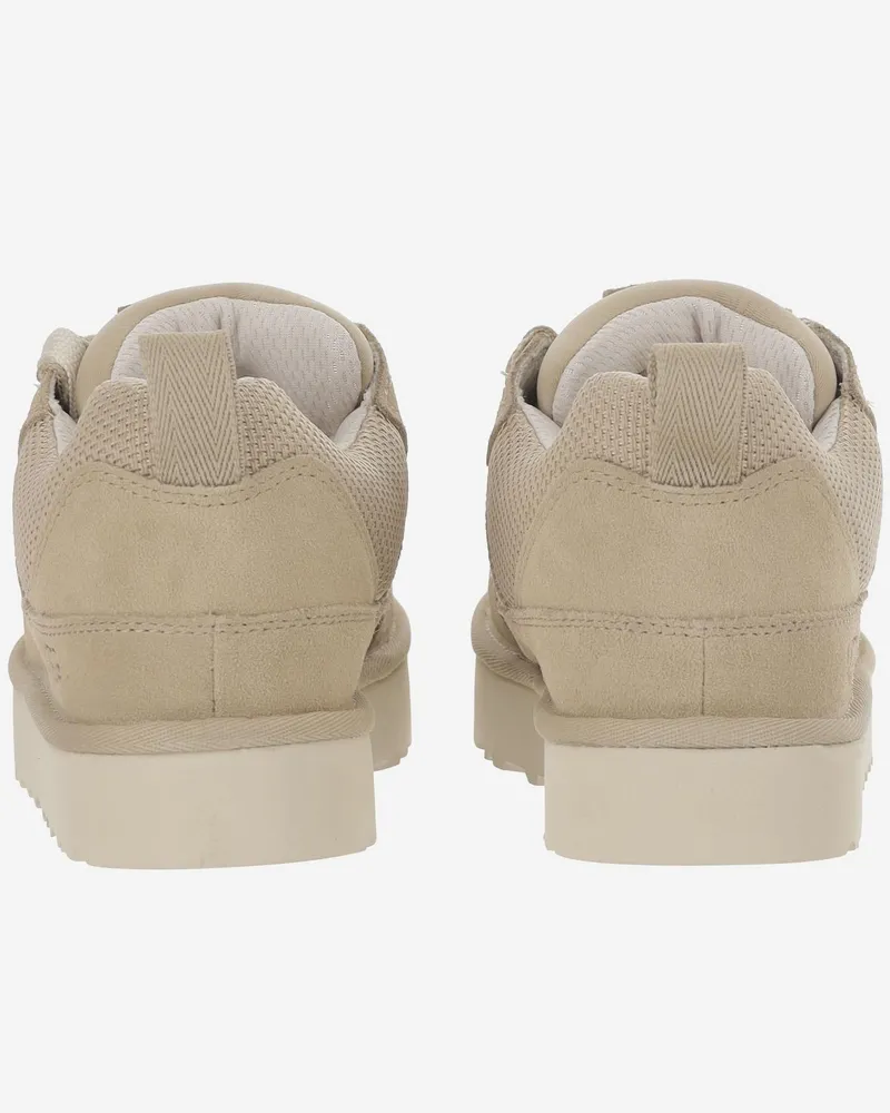UGG Men's Sneakers Lo Lowmel Suede Beige Leather Trainers Beige