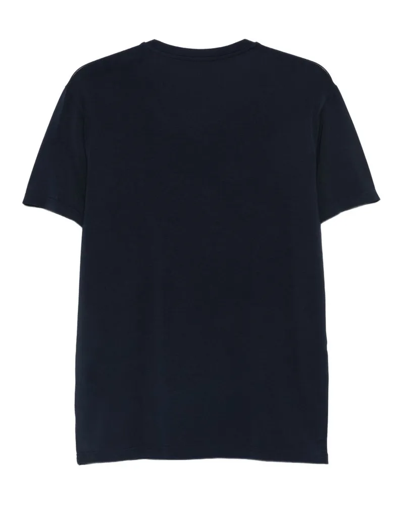 Emporio Armani Logo-Embroidered T-Shirt — Navy Navy