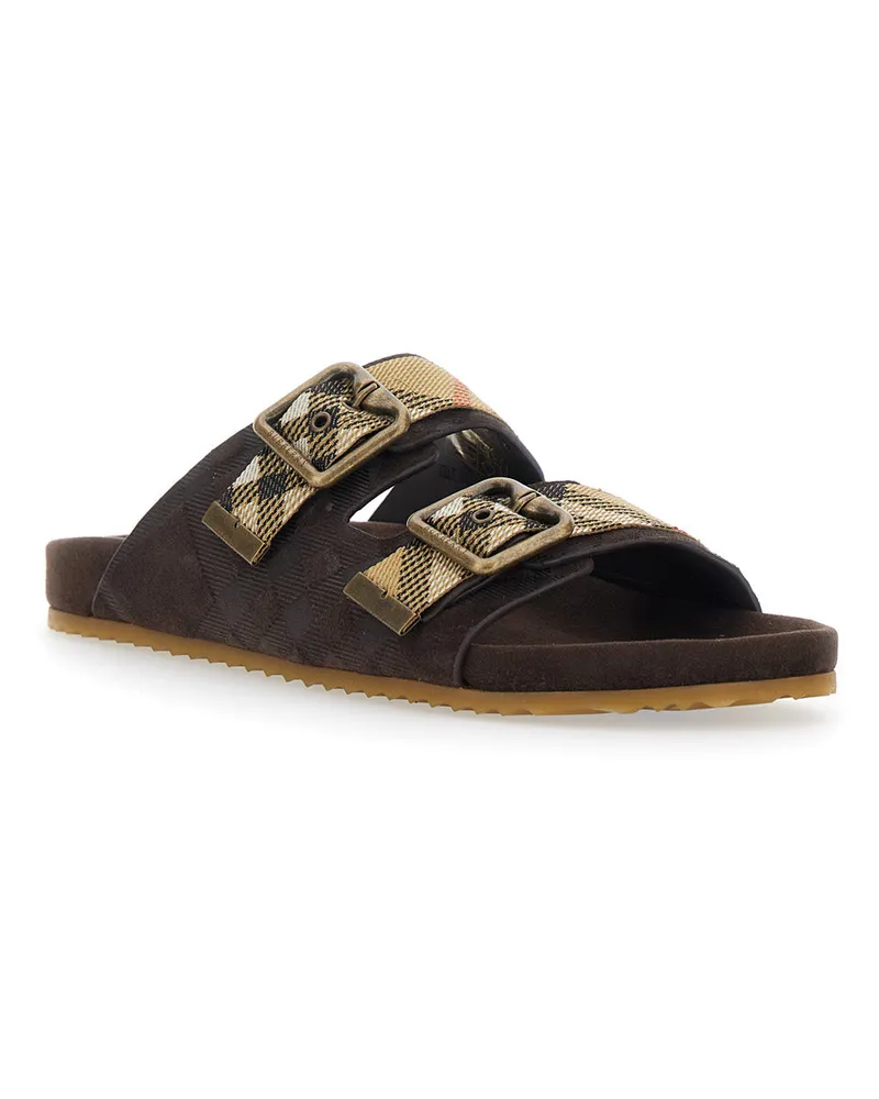 Burberry Women's Sandals Urchin Brown Leather Calf Brown