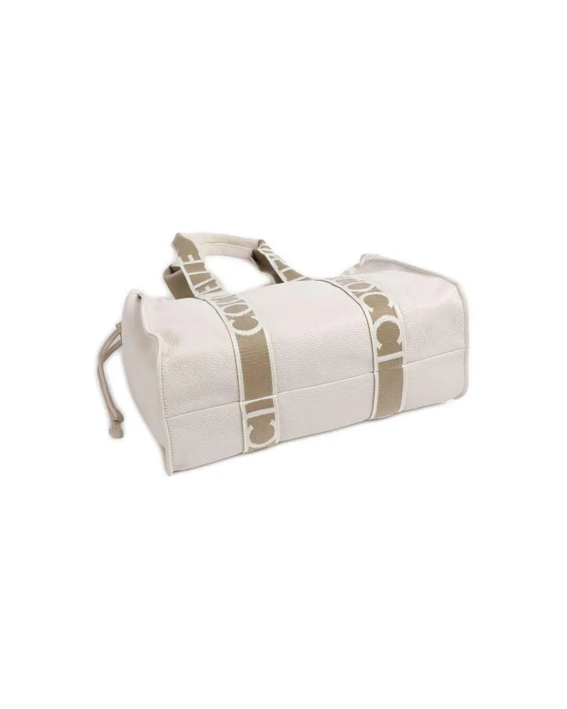 Coccinelle Women's Tote Bag Lambskin White Cow Leather - Tote-Bags White